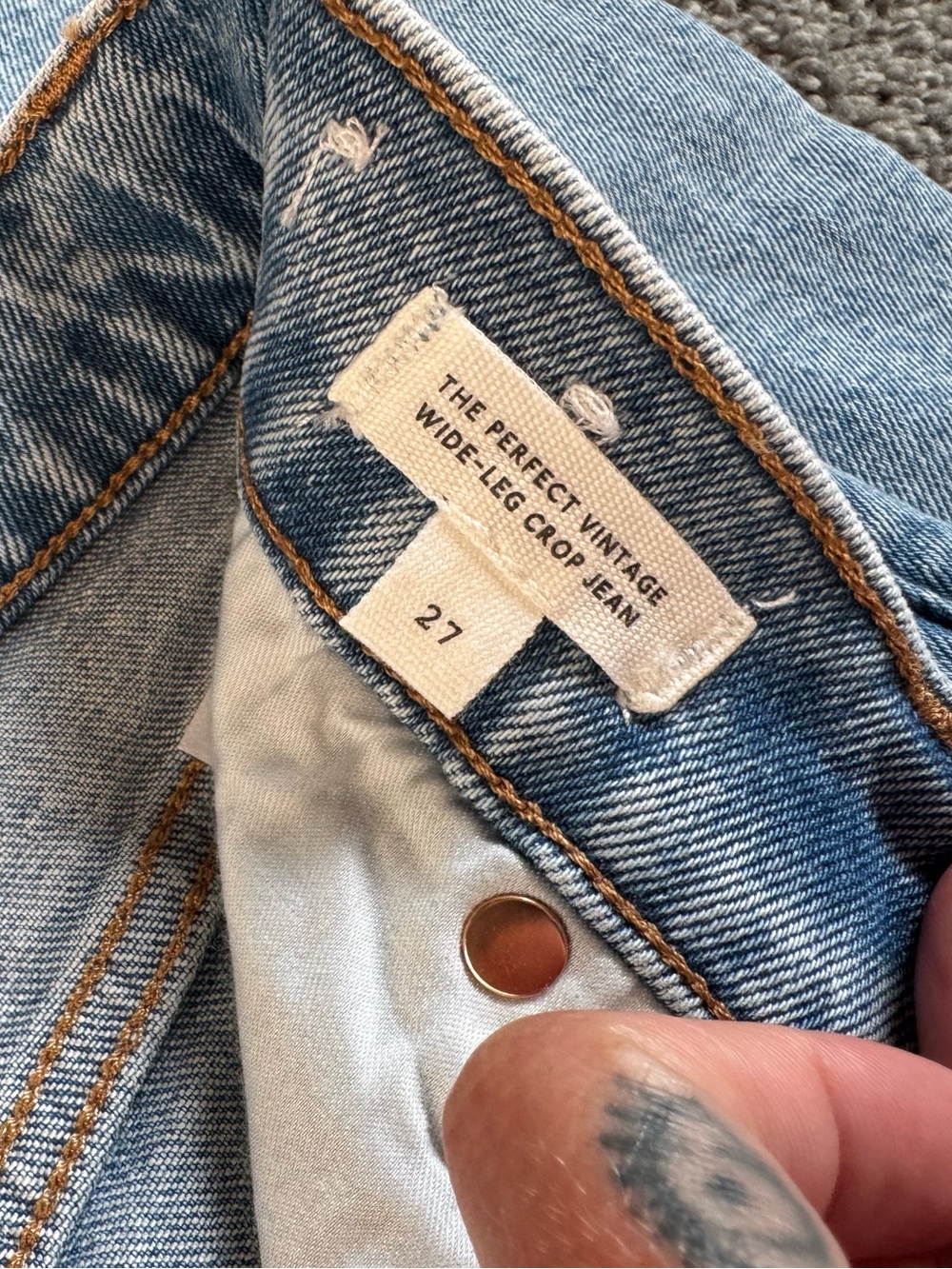 NWOT Madewell The Perfect Vintage Wide-Leg Crop Jean - Picture 4 of 4